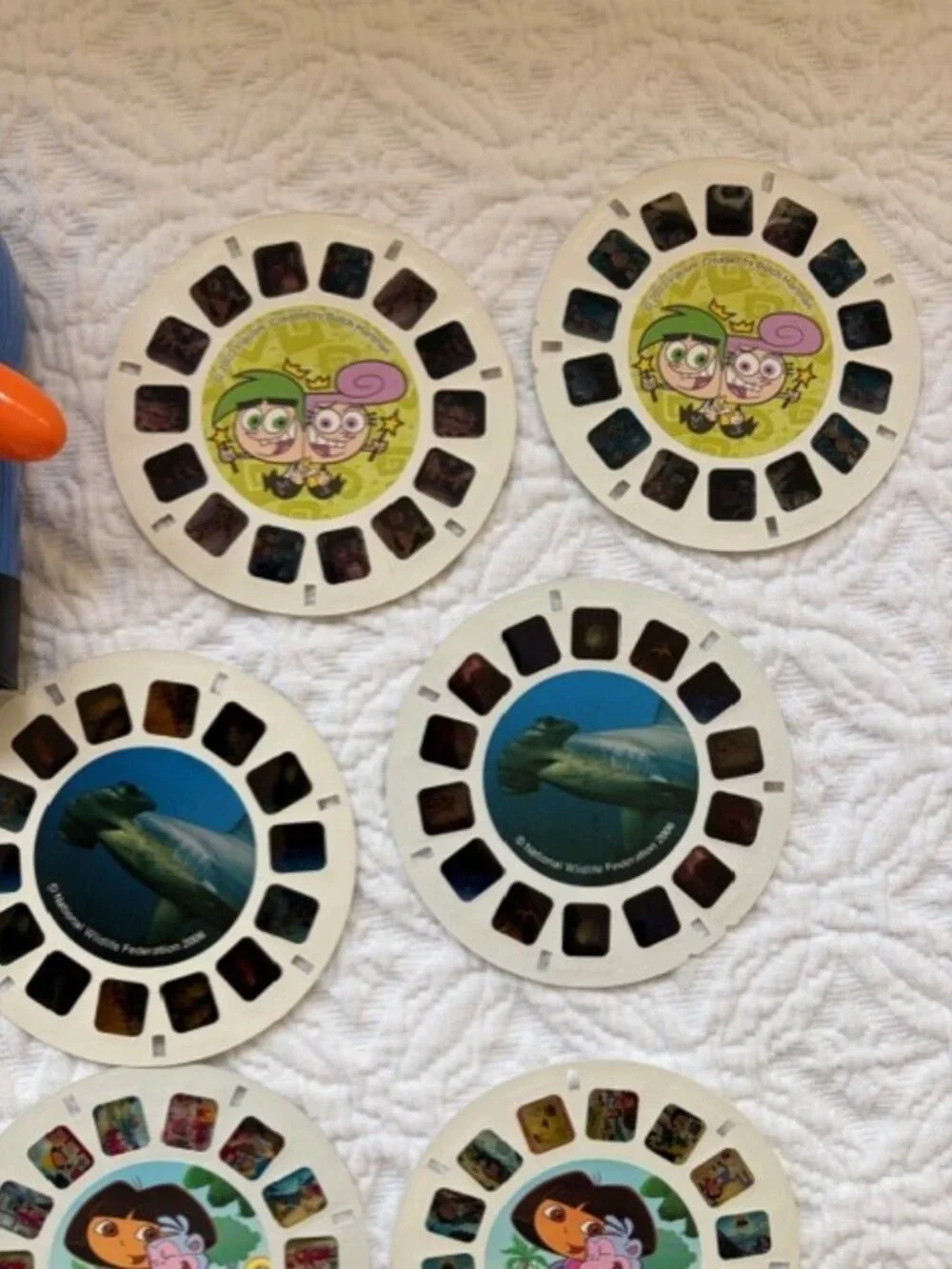 Vintage 2000s Fisher-Price View Master 3D Photo Viewer Blue/Orange w/Reels Works
